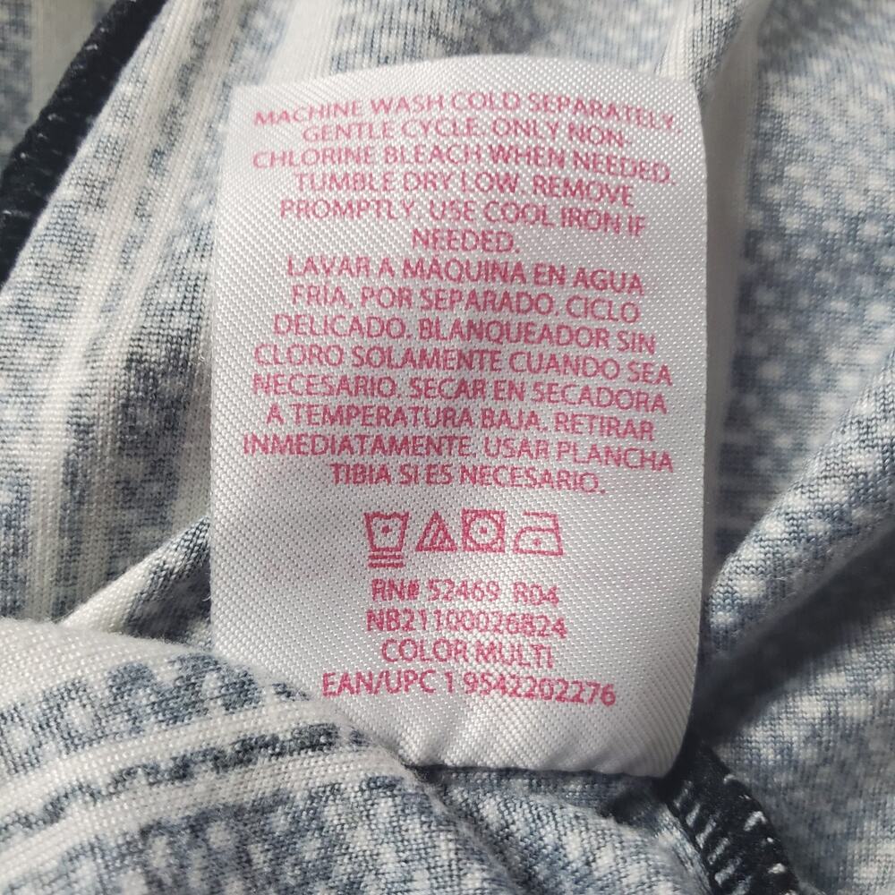 No Boundaries Shorts Women's Large 11-13 Black & White Easy Pull-Up Silver Rings - Picture 12 of 12